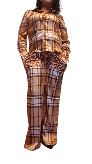 Multi pattern shirt & pant set